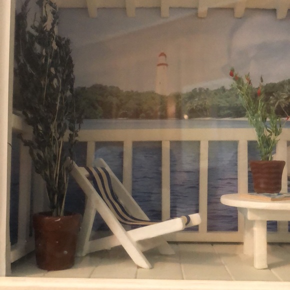 🏝️ Ocean View “Art Shadow Box Patio” Wall or Table Decorative Scenery - Picture 4 of 13